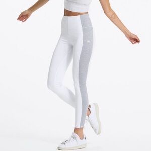 Vuori Granite Gray and White Leggings